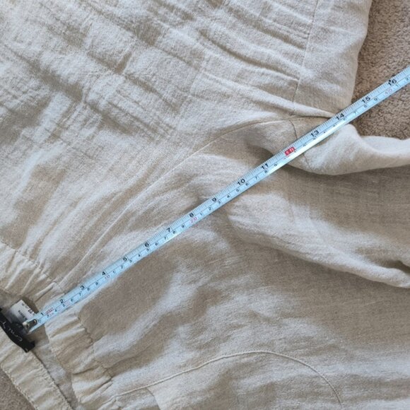 Toni T Denmark Flax Linen Coastal Lagenlook Wide Leg Stretch Boho Pants 22 Plus - Picture 8 of 10